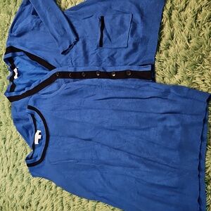 Joseph A Blue Cardigan and Tank Knitwear Set